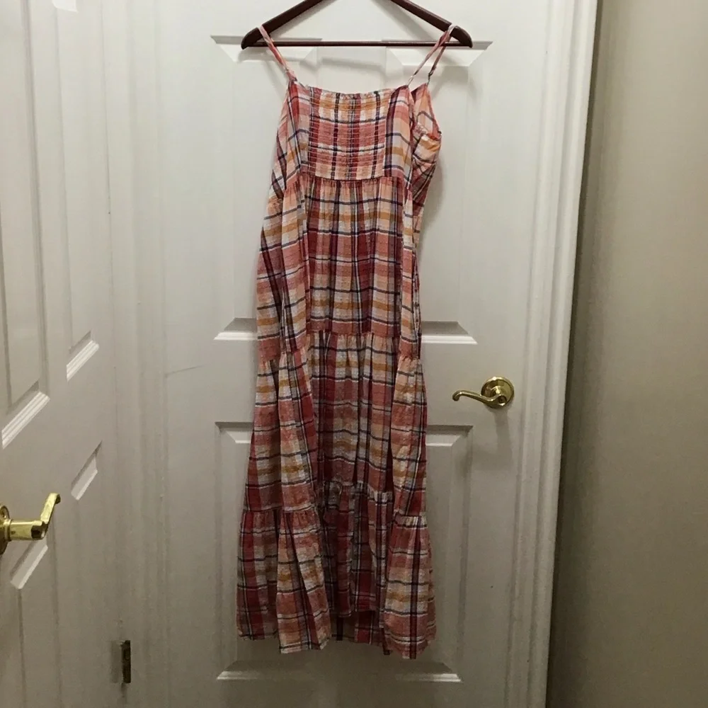 Lou & Grey Checkered Maxi Dress in Red and Cream - Picture 3 of 3